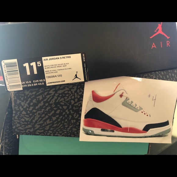 Air Jordan 3 retro size 11.5 good shape. worn - Picture 2 of 7